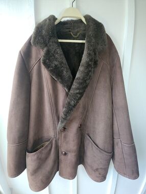 CANTERBURY DOUBLE FACE SUNDE Men's Brown Coat Size Large
